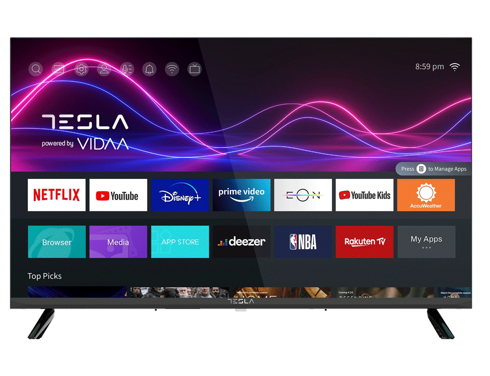 Εικόνα Smart TV 32" Tesla Series 3 32M325BHS - Ανάλυση HD (1366 x 768) - Λειτουργικό σύστημα VIDAA OS
 - Δέκτες DVB-T/T2/C/S/S2 - 3x HDMI, 2x USB - Μαύρη