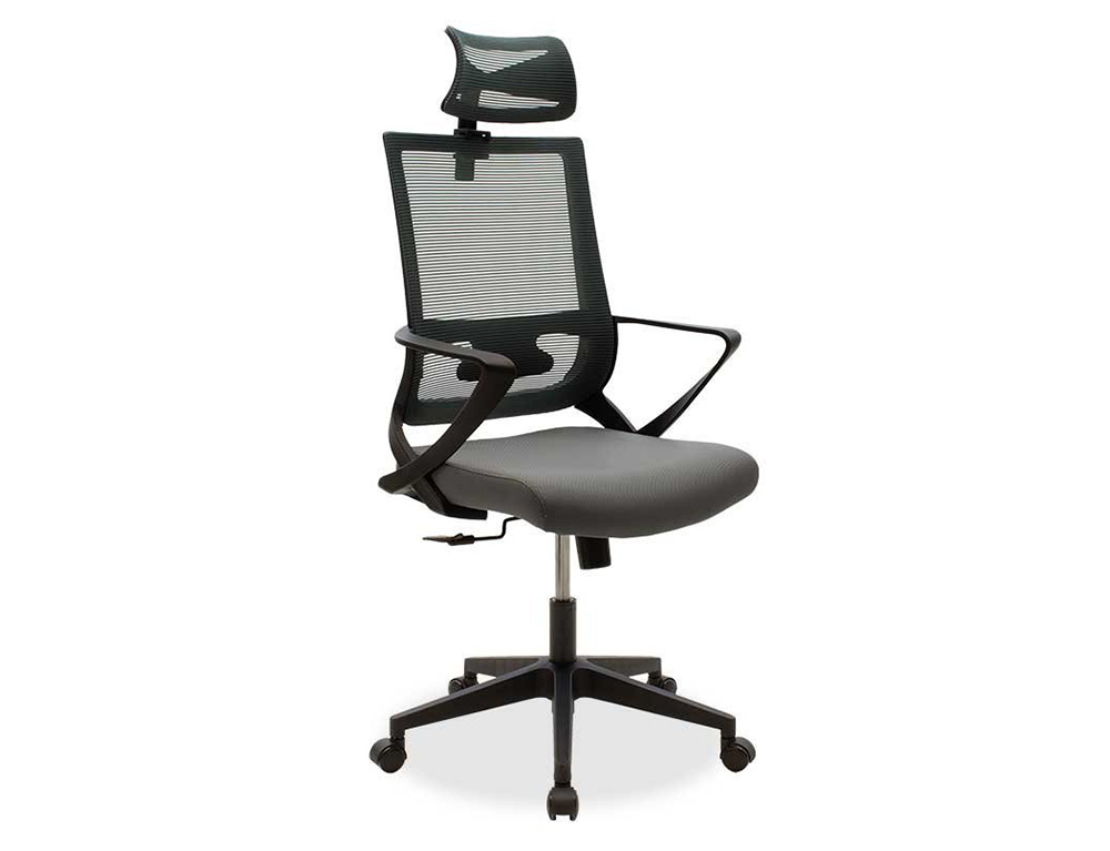 Εικόνα Καρέκλα γραφείου διευθυντή με Ανάκλιση Batman pakoworld (069-000025) με ύφασμα mesh χρώμα ανθρακί