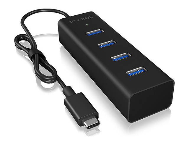 Usb Hub Raidsonic Icy Box Ib Hub C Usb Ports Black