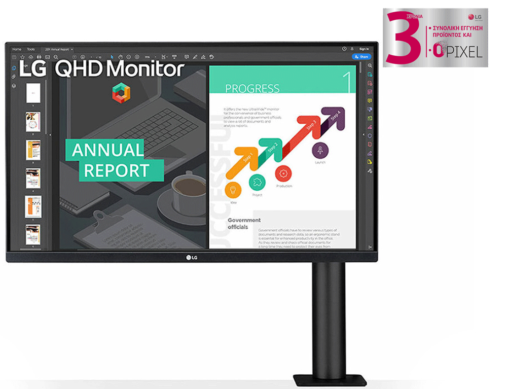 Εικόνα Monitor 27" LG 27QN880-B - Ανάλυση QHD - DisplayPort, HDMI, USB-C