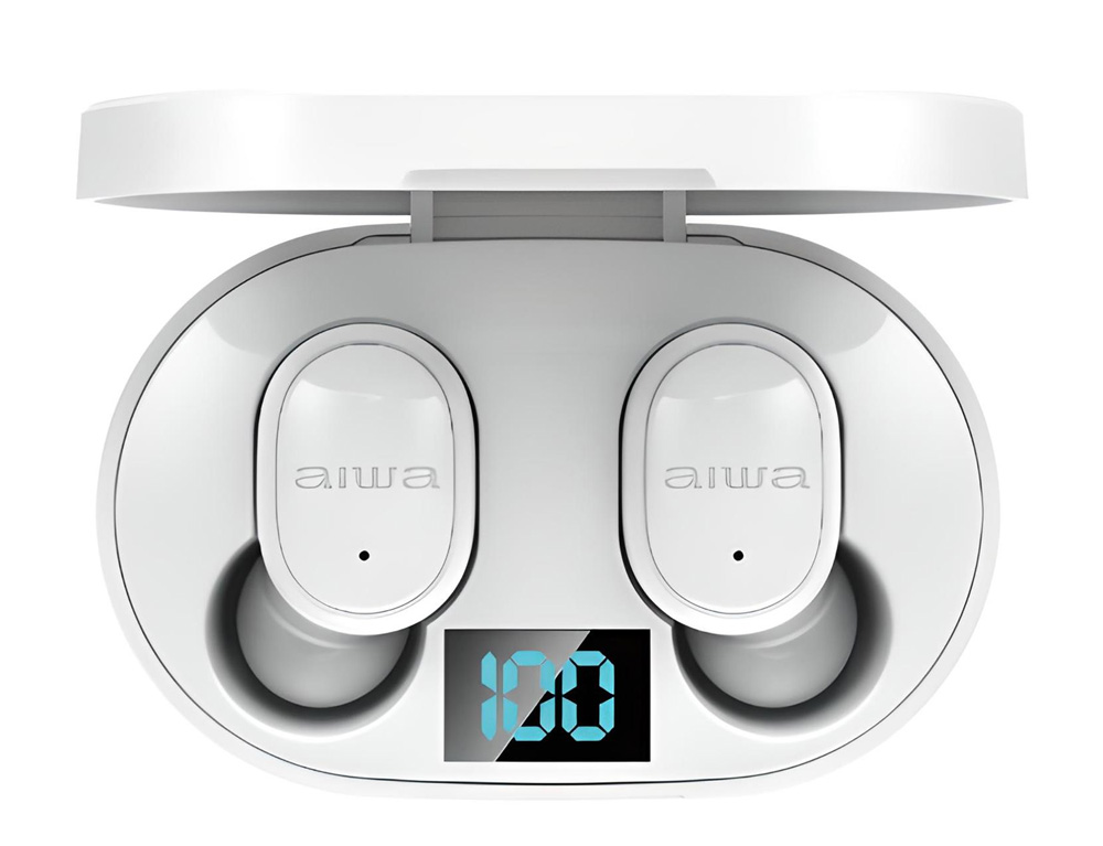 Εικόνα Ασύρματα Ακουστικά In Ear Aiwa TWS AT-X80E II - Bluetooth - Με Θήκη Φόρτισης - Λευκά