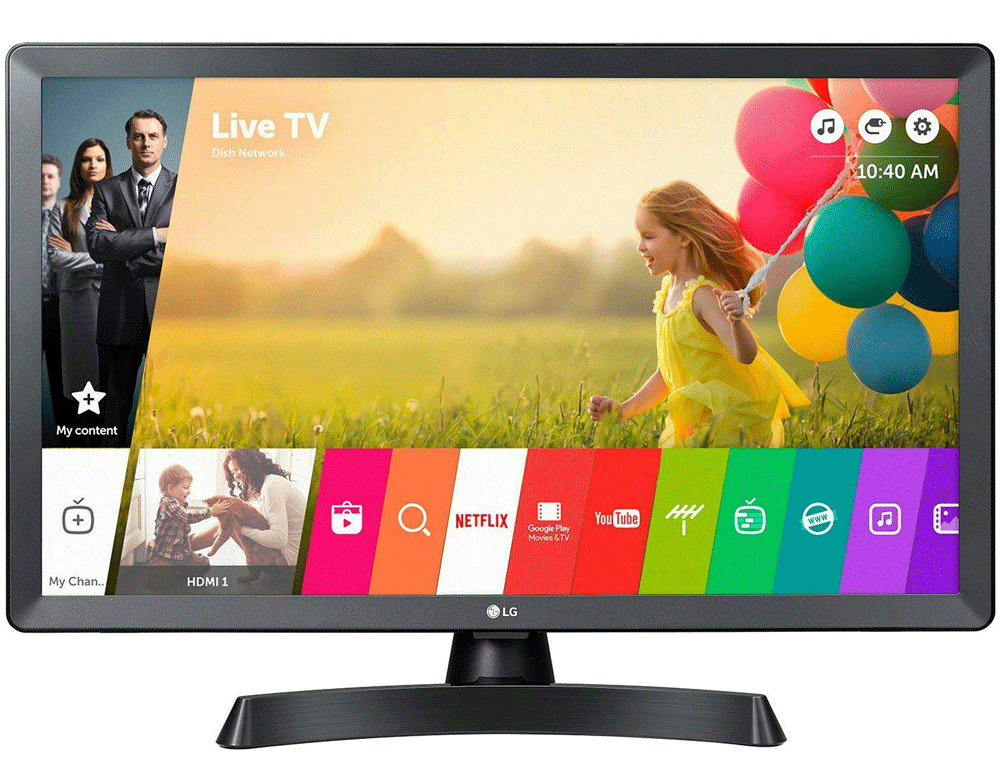 Εικόνα Smart TV Monitor 2σε1 27.5" LG 28TN515S-PZ - Ανάλυση HD - WΑV LED TFT - HDMI, CI Slot, USB - WiFi - Black