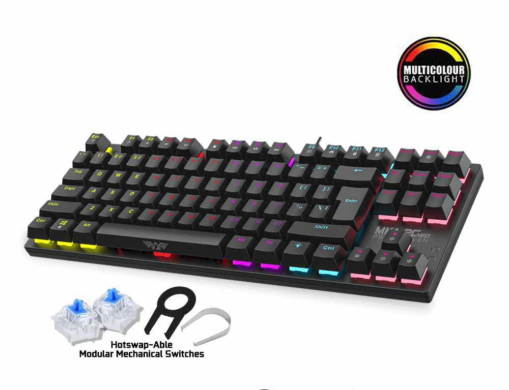 Gaming Μηχανικό Πληκτρολόγιο Armaggeddon MKA-2C Neo Black Clicky Blue ...